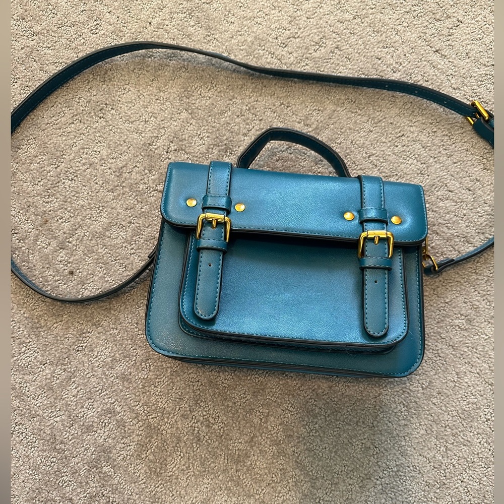 Retro style, blue purse